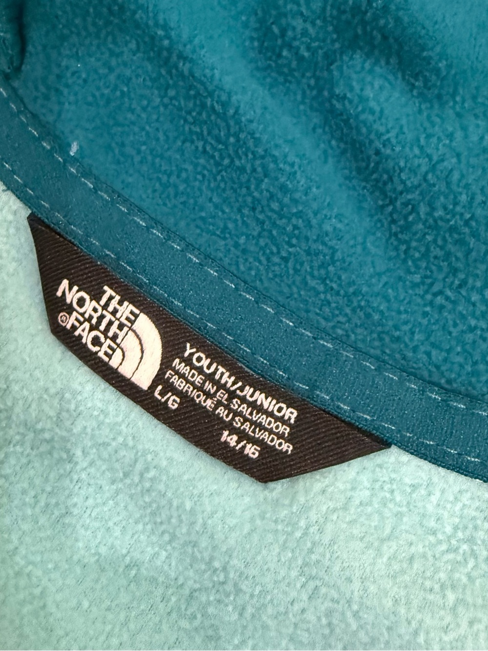 The North Face Teal & Light Aqua Youth Fleece - Picture 3 of 4